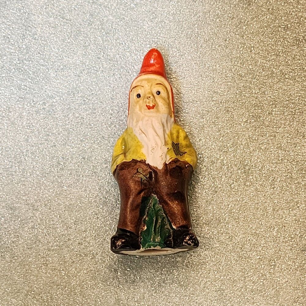 Vintage bisque Garden Gnome Figurine